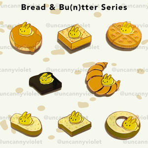 Enamel Pins - Bread &amp; Buntter Series