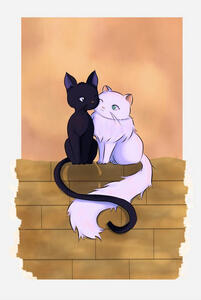 Loving Cats on a Wall - Vii Yu Loving Cats on a Wall - Vii Yu